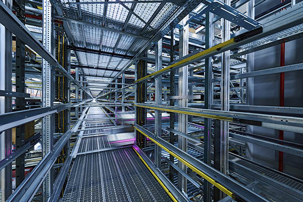 automated storage and retrieval system at the very group facility featuring high density totes shuttles and intelligent inventory management technology supplied by knapp demonstrating advanced automation that increases storage capacity speeds order processing and supports large scale ecommerce fulfillment.