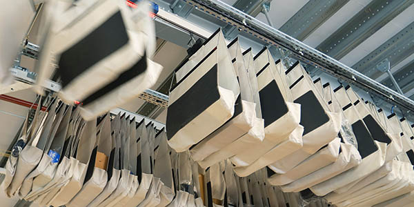 KNAPP Pocket Sorter modules moving items efficiently through the distribution center to reduce touchpoints, save energy, and support more sustainable order processing.