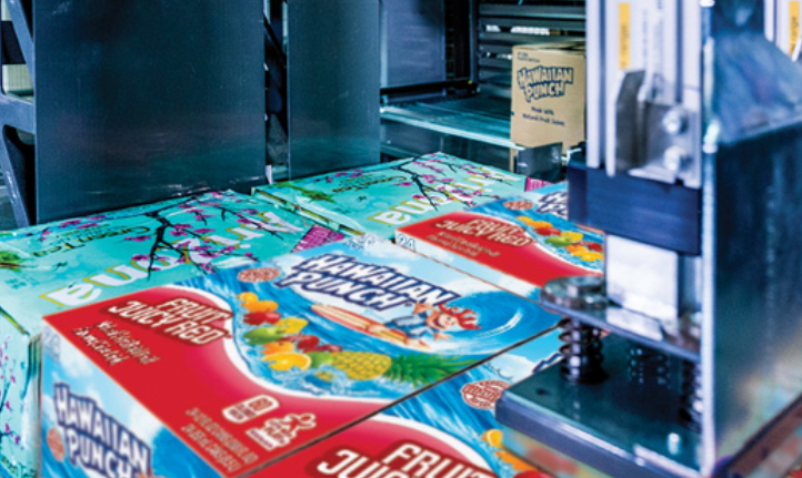 Distribution center scene featuring KNAPP food retail automation solutions optimizing freshness, accuracy, and high‑volume throughput while supporting efficient, sustainable grocery fulfillment.