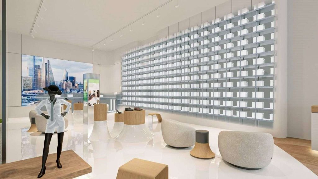 modern retail clothing store interior with neatly arranged apparel racks mannequins and folded garments showcasing an organized fashion shopping environment that highlights how smart logistics and digital technologies enhance product availability and elevate the in store customer experience.