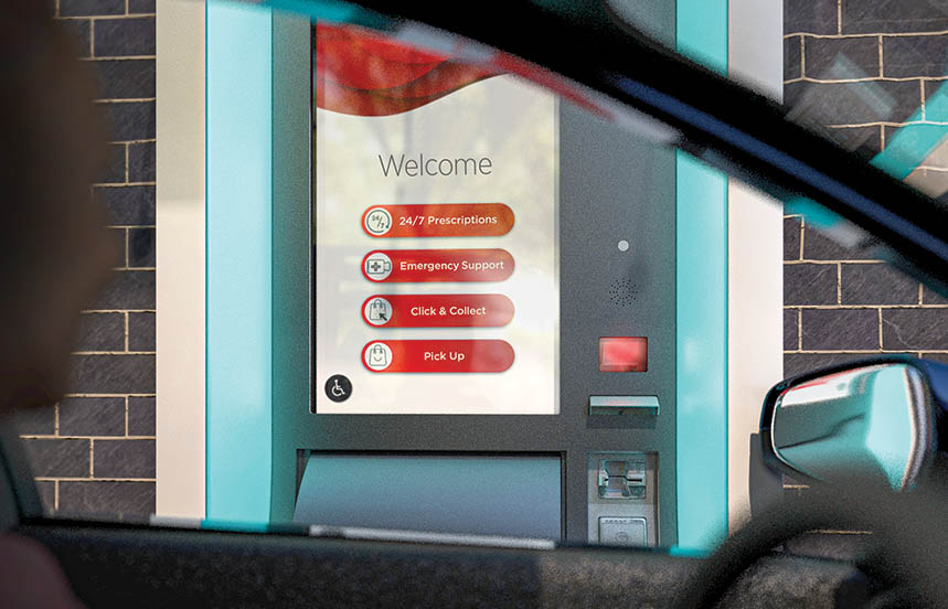 Photo of a 24‑7 automated pickup terminal showing secure, self‑service dispensing technology designed to improve convenience and streamline last‑mile fulfillment in modern logistics.