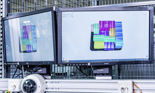 Runpick software interface optimizing mixed‑case palletizing by orchestrating item sequencing, carton arrangement, and system intelligence to deliver efficient, stable, and store‑ready pallets.
