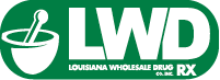LWD, Louisiana Wholesale Drug company logo representing a KNAPP customer partnership and highlighting their role as a regional pharmaceutical distributor supported by automated fulfillment and supply chain solutions.