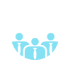 ESG governance icon representing KNAPP’s commitment to transparent decision‑making, ethical business practices, regulatory compliance, and long‑term organizational accountability.