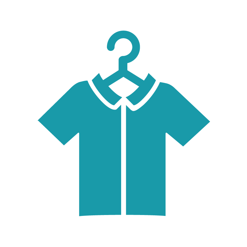 An icon of a stylized shirt symbolizing KNAPP’s fashion business, representing automation and fulfillment solutions tailored for apparel, footwear, and accessory operations across the fashion industry.