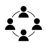 KNAPP integration partners team icon representing access to knowledgeable experts who support retailers with automation guidance, project experience, and long‑term partnership to help optimize fulfillment and strengthen omnichannel operations.