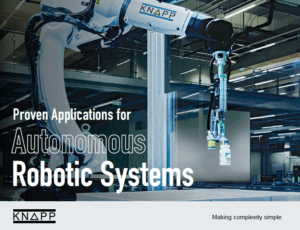 eBook thumbnail highlighting proven applications for autonomous robotic systems, showcasing real‑world use cases where mobile robots, robotic picking, and automated handling technologies increase efficiency, accuracy, and scalability in modern warehouse and logistics operations.
