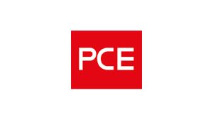 Logo of PCE, a KNAPP customer for industry and manufacturing.