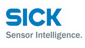 Logo of SICK Sensor Intelligence, a KNAPP customer for industry and manufacturing.