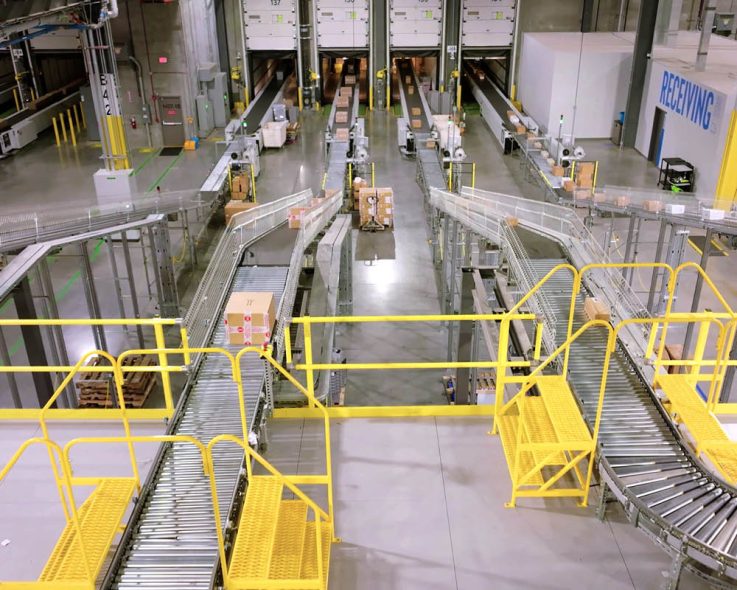 Here is where the auto receive takes place, automatically accepting delivery of the cartons.